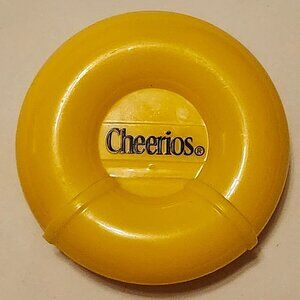 2010 Cheerios Snack Container Yellow Round Cheerios Toddler Snack